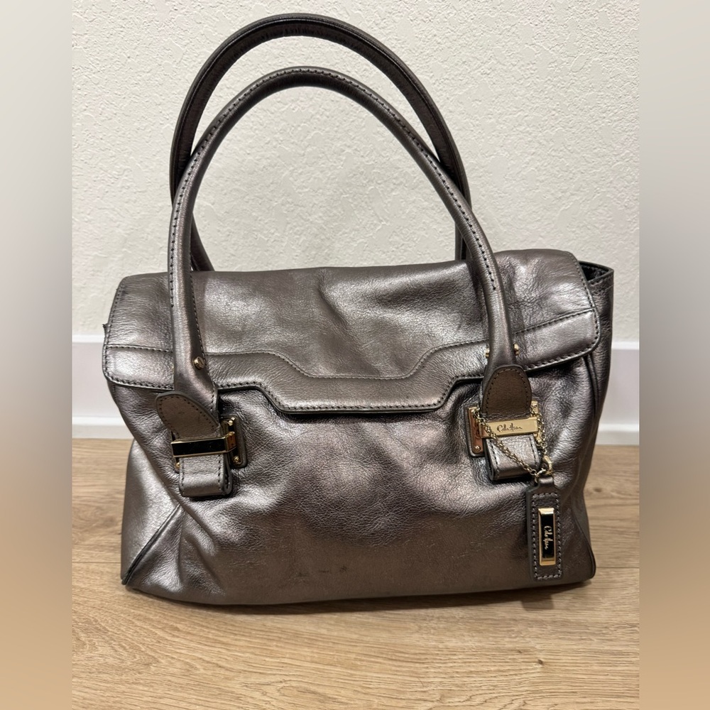 Cole Haan Metallic Gray Satchel